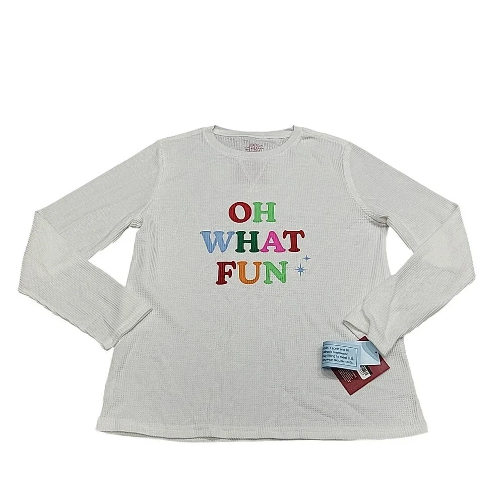 Wondershop Kids Pajama Top X-Large Size White Girls Boys Sleepwear